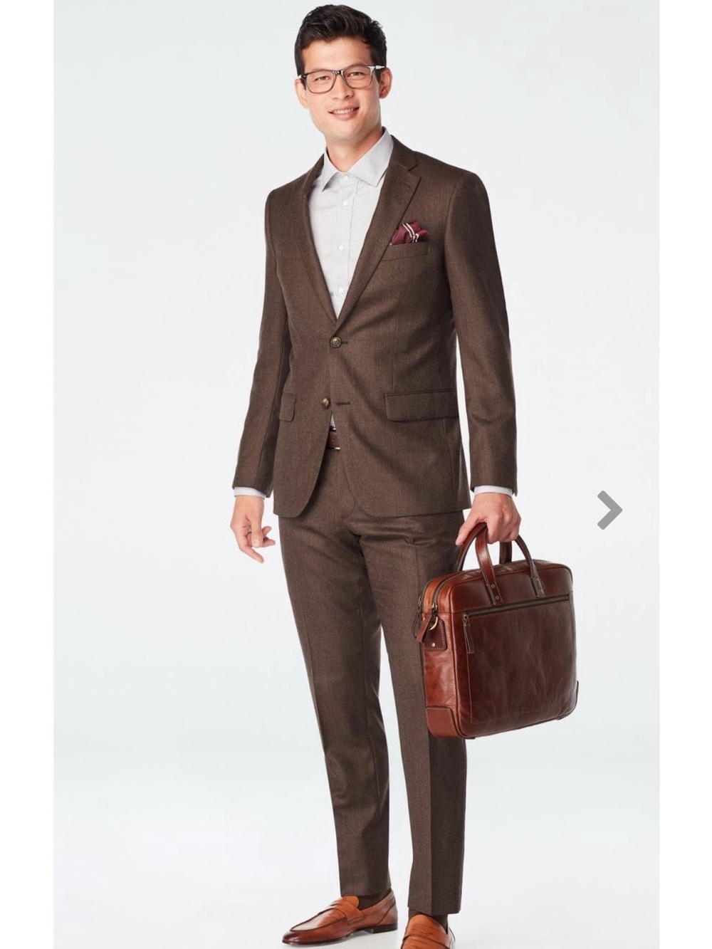 Ralph Lauren Men's Brown Two-Piece Wool Suit
